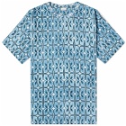 Dries Van Noten Men's Hertz Print T-Shirt in Blue