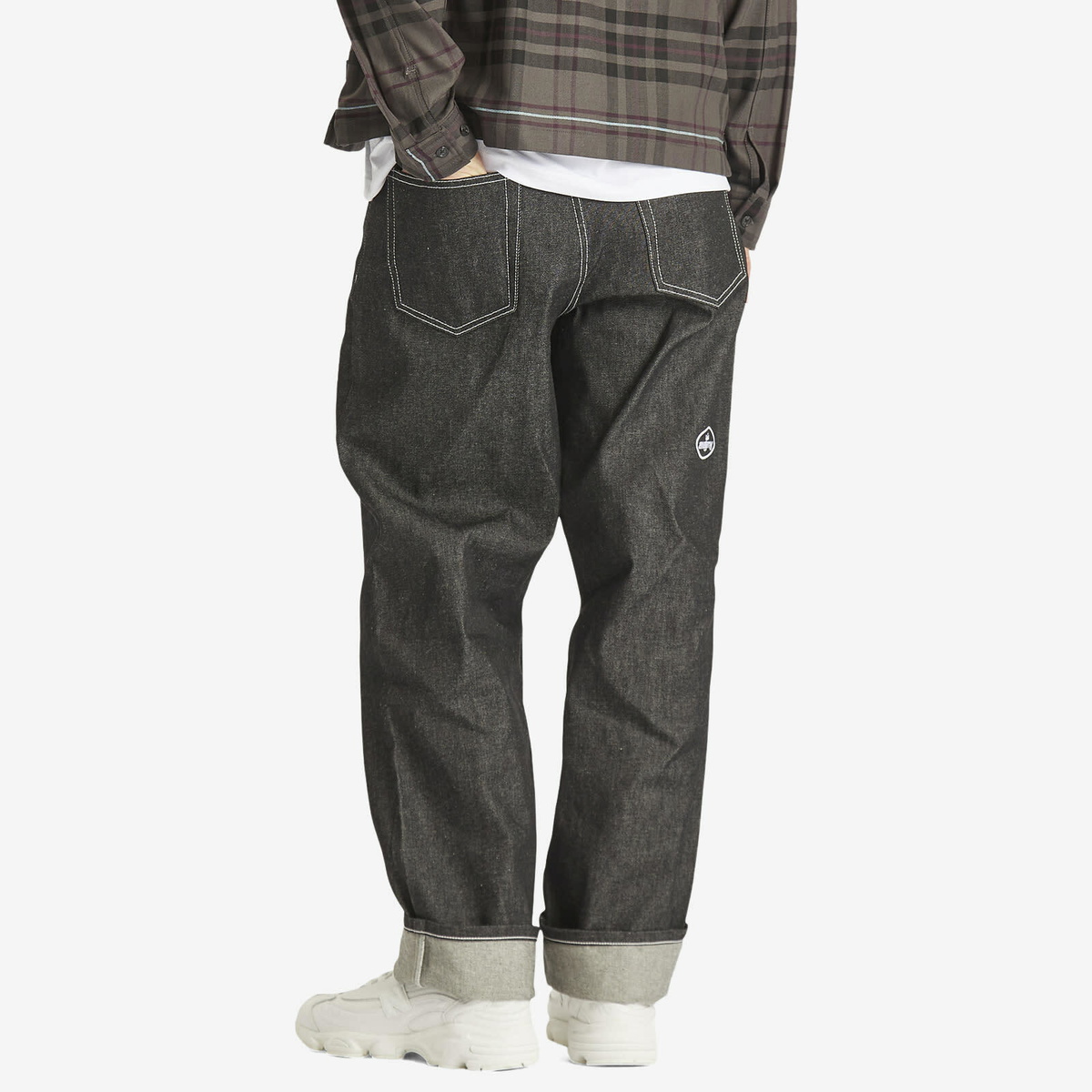 Awake NY Men's Logo Denim Jeans in Black