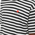 Edwin Men's Sun Logo Stripe T-Shirt in Black/White