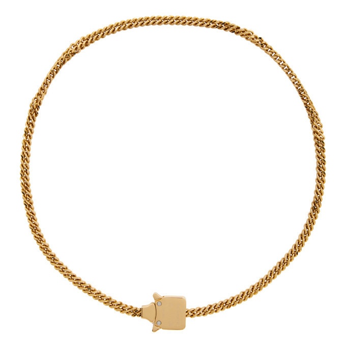Photo: 1017 ALYX 9SM Gold Mini Cubix Chain Necklace