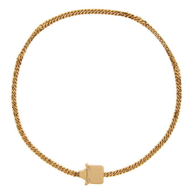 Photo: 1017 ALYX 9SM Gold Mini Cubix Chain Necklace