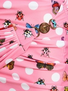 VERSACE - Butterfly Printed Jersey Mini Skirt