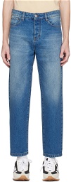 AMI Alexandre Mattiussi Blue Tapered Jeans