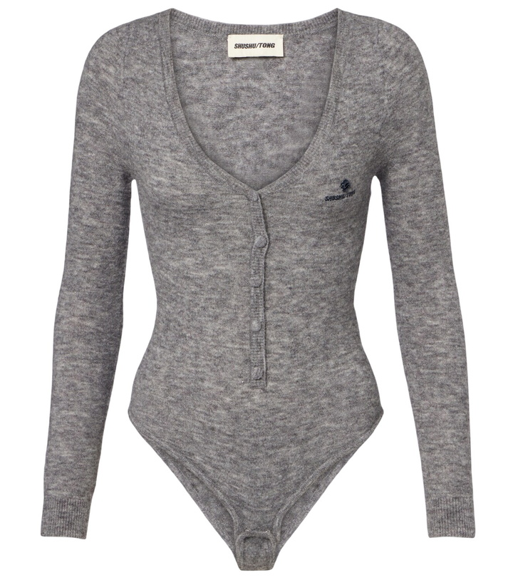 Photo: Shushu/Tong Logo wool-blend bodysuit