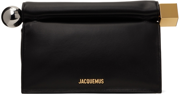 Photo: JACQUEMUS Black Les Sculptures 'La pochette rond carré' Clutch