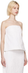 CO White Embroidered Tank Top