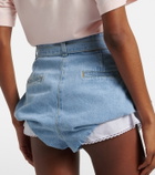 Magda Butrym Belted high-rise denim shorts