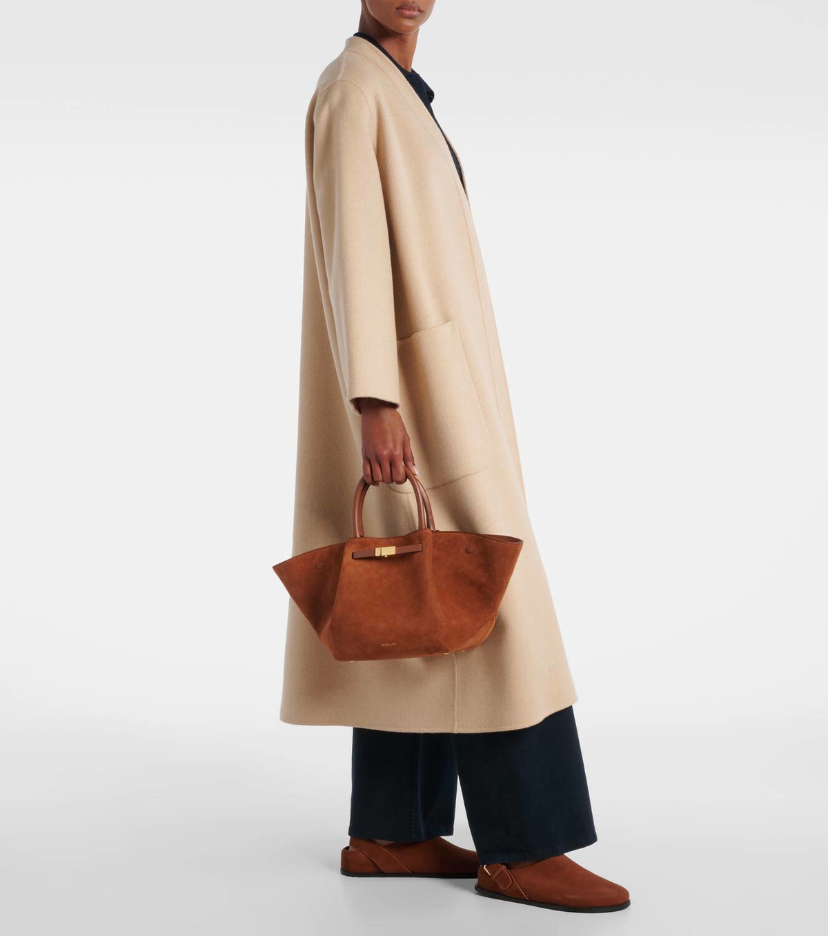 DeMellier New York Midi suede tote bag