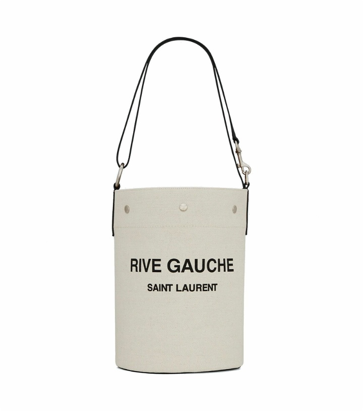 Photo: Saint Laurent - Rive Gauche canvas bucket bag