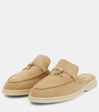 Loro Piana Charms Walk embellished suede mules