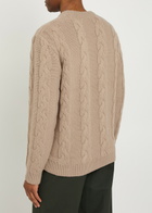 Fred Perry Logo Cable-knit Wool-blend Jumper Cream