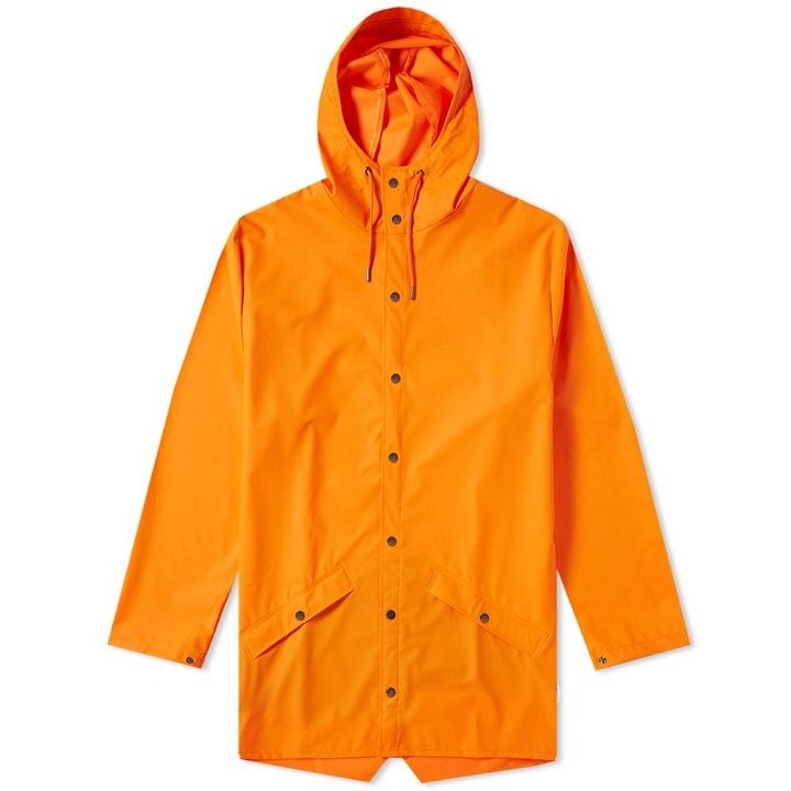 Photo: Rains Long Jacket Fire Orange