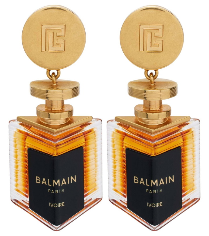 Photo: Balmain Perfume PB pendant earrings