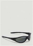 x Vuarnet Wrap Around Sunglasses in Black