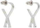 AMI Paris Silver Brass Small Ami de Coeur Hoop Earrings