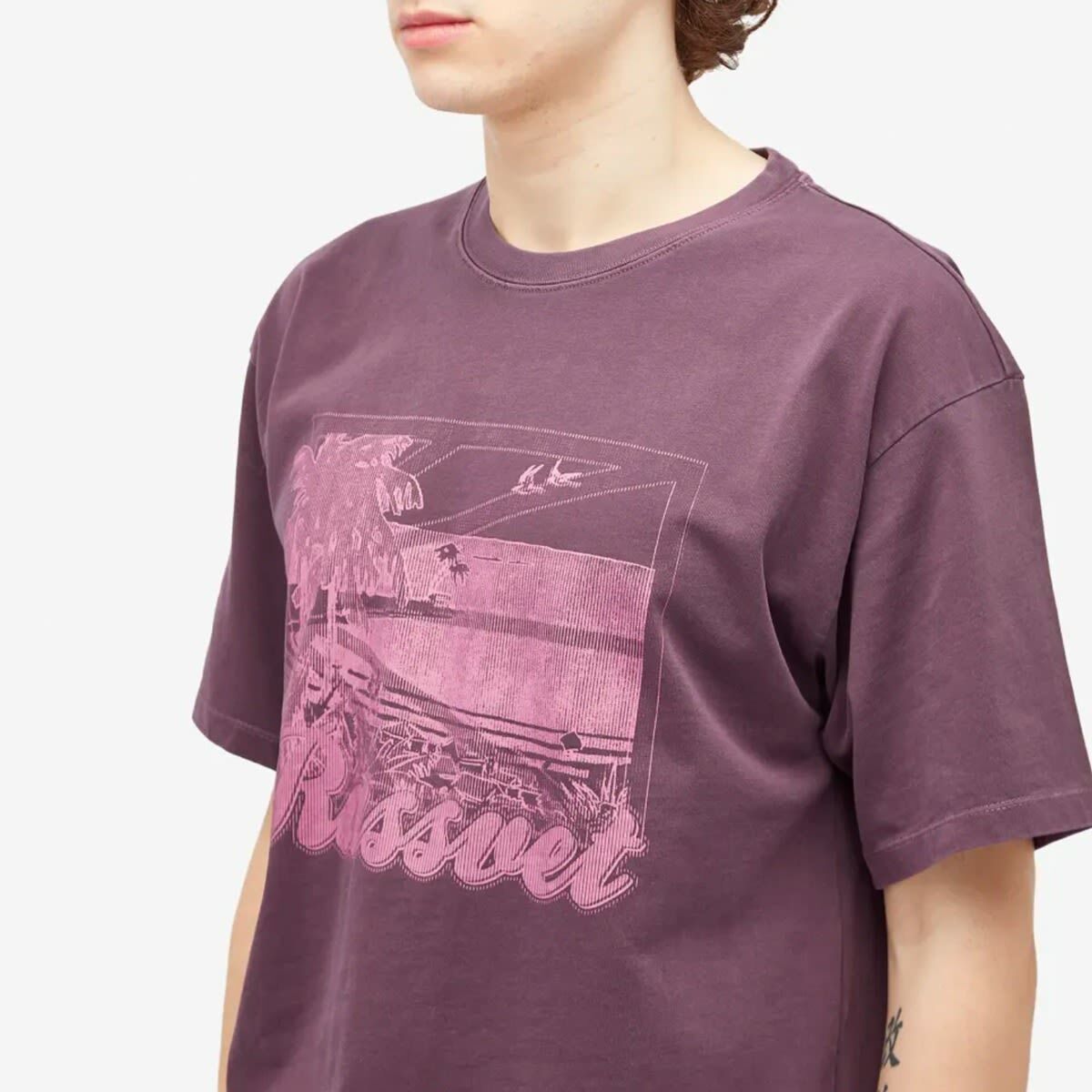 PACCBET Men's Miami T-Shirt in Burgundy