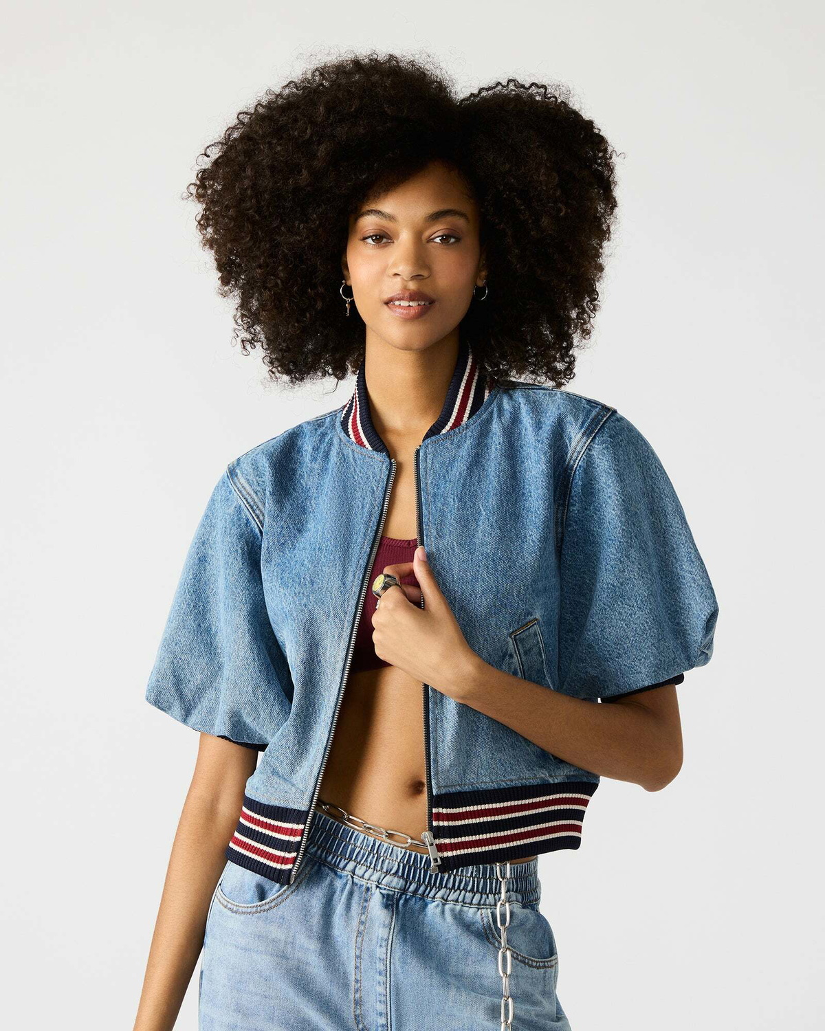 Steve Madden Zamora Jacket in Blue