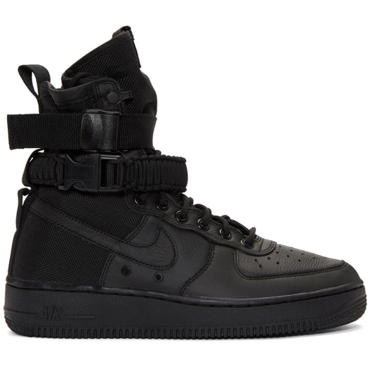 Photo: Nike Black SF Air Force 1 High-Top Sneakers 