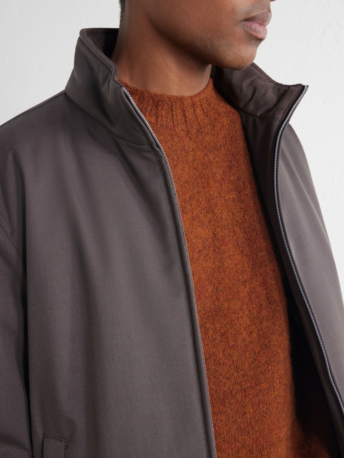 Sunspel - Brushed Shetland Wool Sweater - Brown