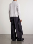Amomento - Cotton Zip-Up Sweater - Gray