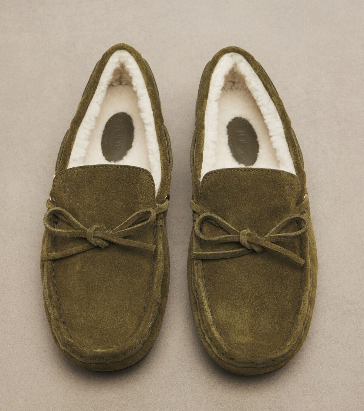 Tod's Gommino® shearling-lined suede boat shoes