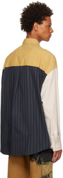 Feng Chen Wang Yellow & Navy Layered Shirt