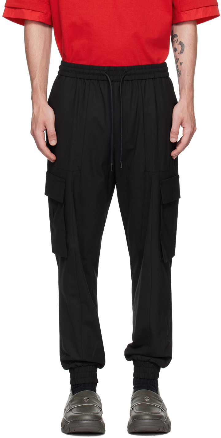 Juun.J Black Drawstring Cargo Pants