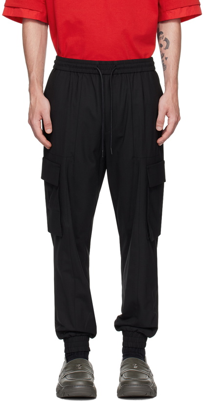 Photo: Juun.J Black Drawstring Cargo Pants