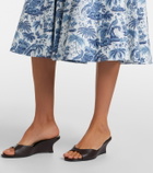 Staud Wells floral cotton poplin midi dress