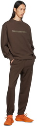 adidas x Humanrace by Pharrell Williams SSENSE Exclusive Brown Humanrace Basics Lounge Pants