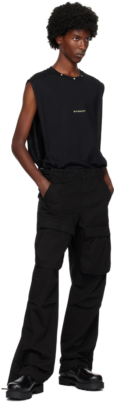 Givenchy Black Embroidered Logo Tank Top