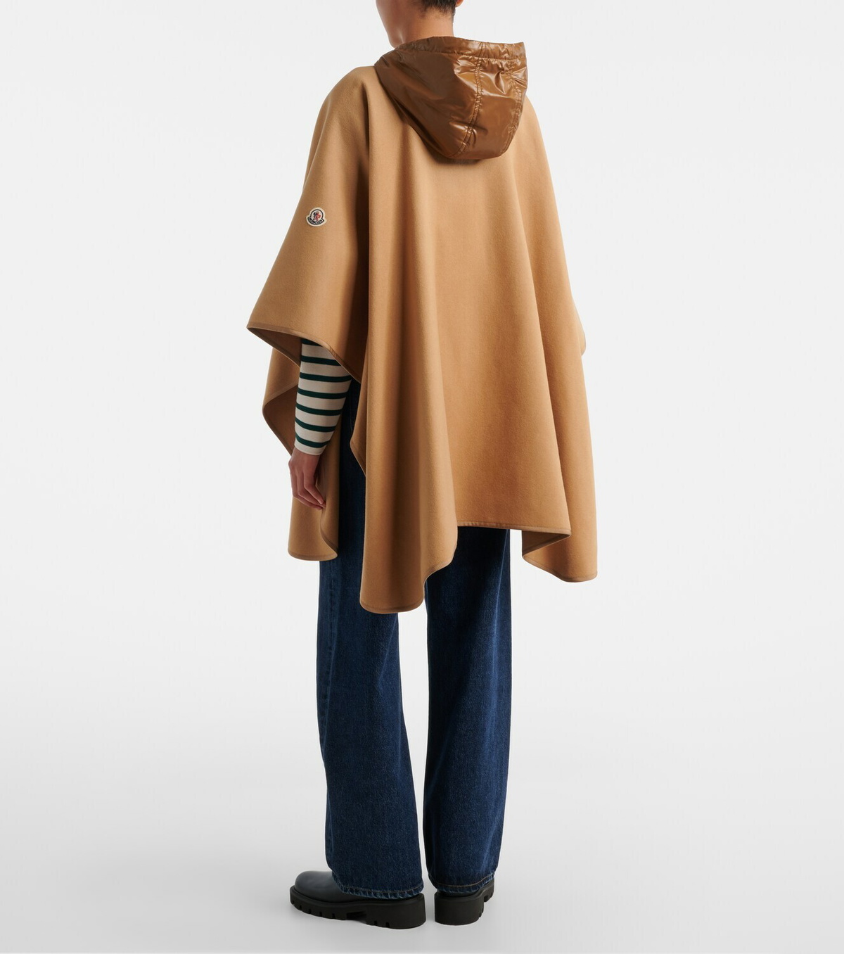Moncler Belted wool-blend cape