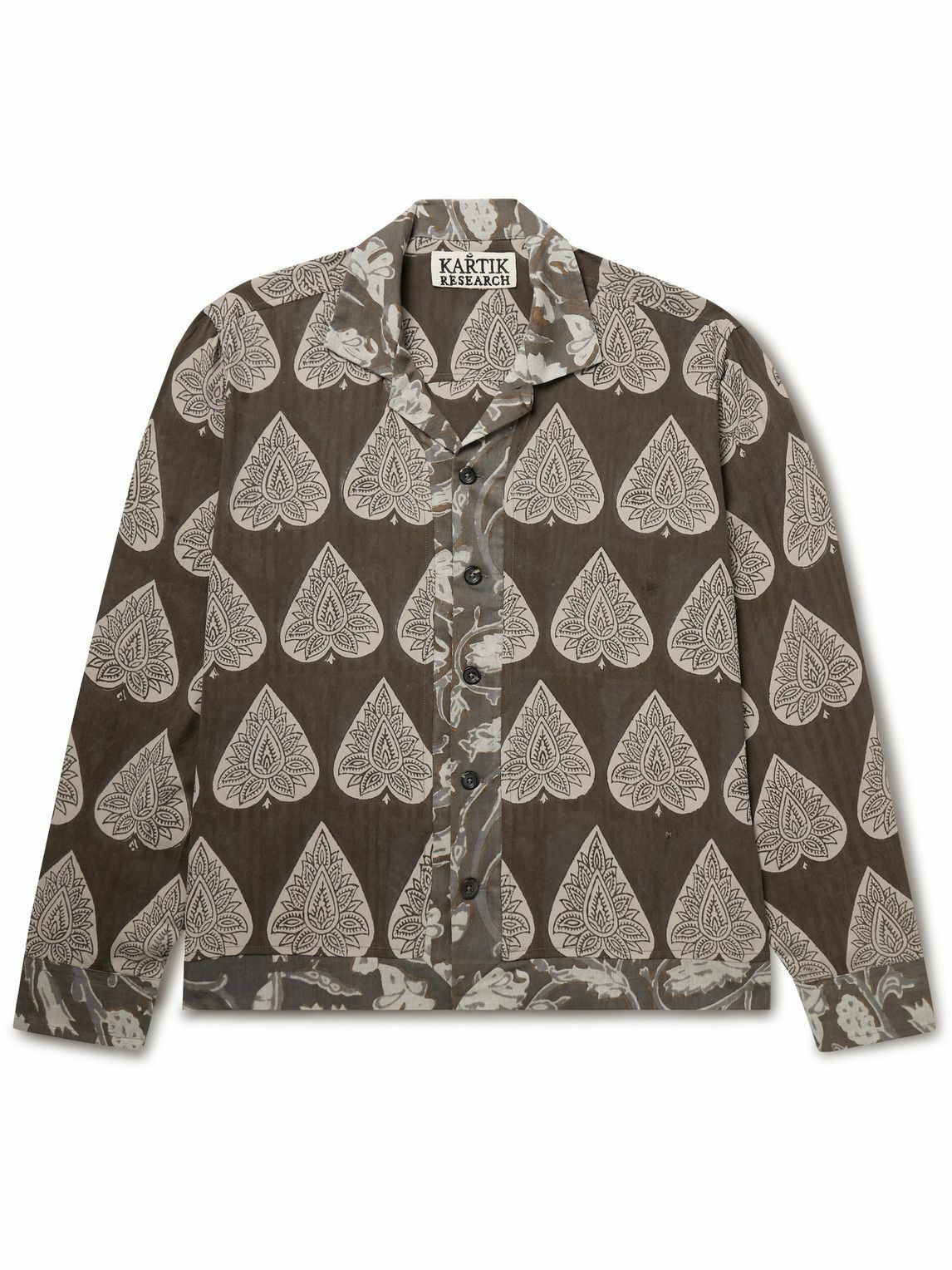 Kartik Research Pataudi Shirt in Navy/Grey/Gold main image 0