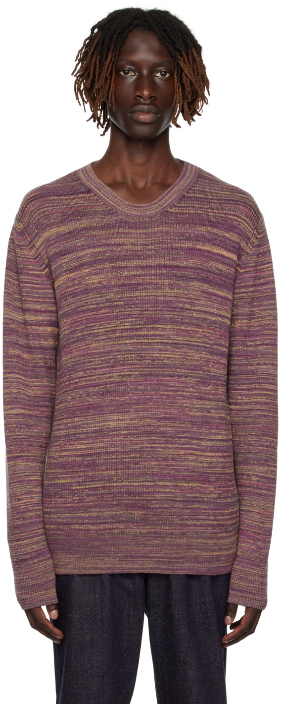 De Bonne Facture Purple Ribbed Sweater De Bonne Facture
