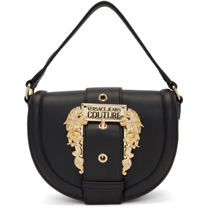 Versace Jeans Couture Black Leather Shoulder Bag