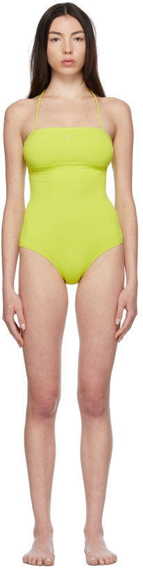 Photo: TheOpen Product Green Color Point One-Piece Swimsuit