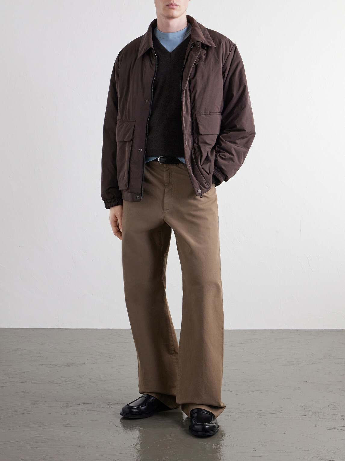 ATON - Padded Shell Jacket - Brown