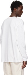 Nanamica White Crewneck Long Sleeve T-Shirt