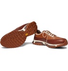 Our Legacy - Poseidon Canvas-Trimmed Leather Sneakers - Brown