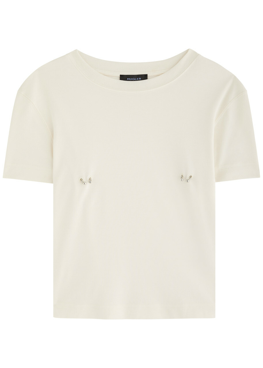 【関税込み】Mugler ホワイト Pierced ベビーTシャツ white pierced baby t-shirt | MUGLER Official Website – Mugler