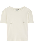 Mugler Piercing Cotton T-shirt White