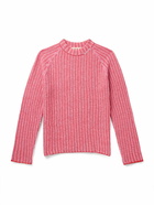 Marni - Ribbed Virgin Wool and Cashmere-Blend Sweater - Pink