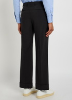 Valentino Garavani Straight-leg Wool Trousers Black
