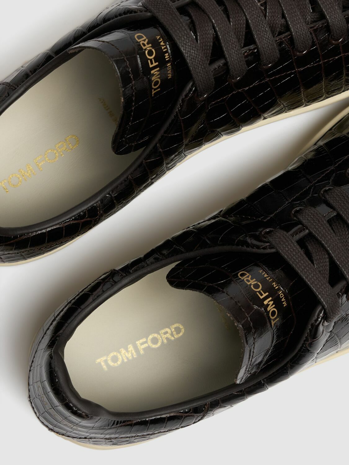 TOM FORD WARWICK クロコ型押しレザー スニーカー HIGH SHINE LEATHER WARWICK SNEAKER | Tom Ford Fashion
