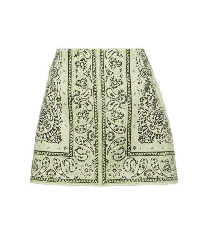 Photo: Zimmermann Matchmaker printed linen miniskirt