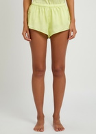 Simone PÉRÈLE Satin Secrets Lace-trim Satin Pyjama Shorts Yellow