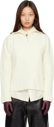MACKAGE Off-White Gladys Knit Half-Zip Pullover Sweater
