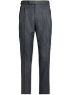 ERMENEGILDO ZEGNA - Slim-Fit Striped Wool Trousers - Blue