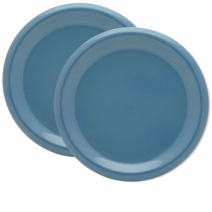Photo: HAY Barro Dinner Plate - Set of 2 in Dark Blue 