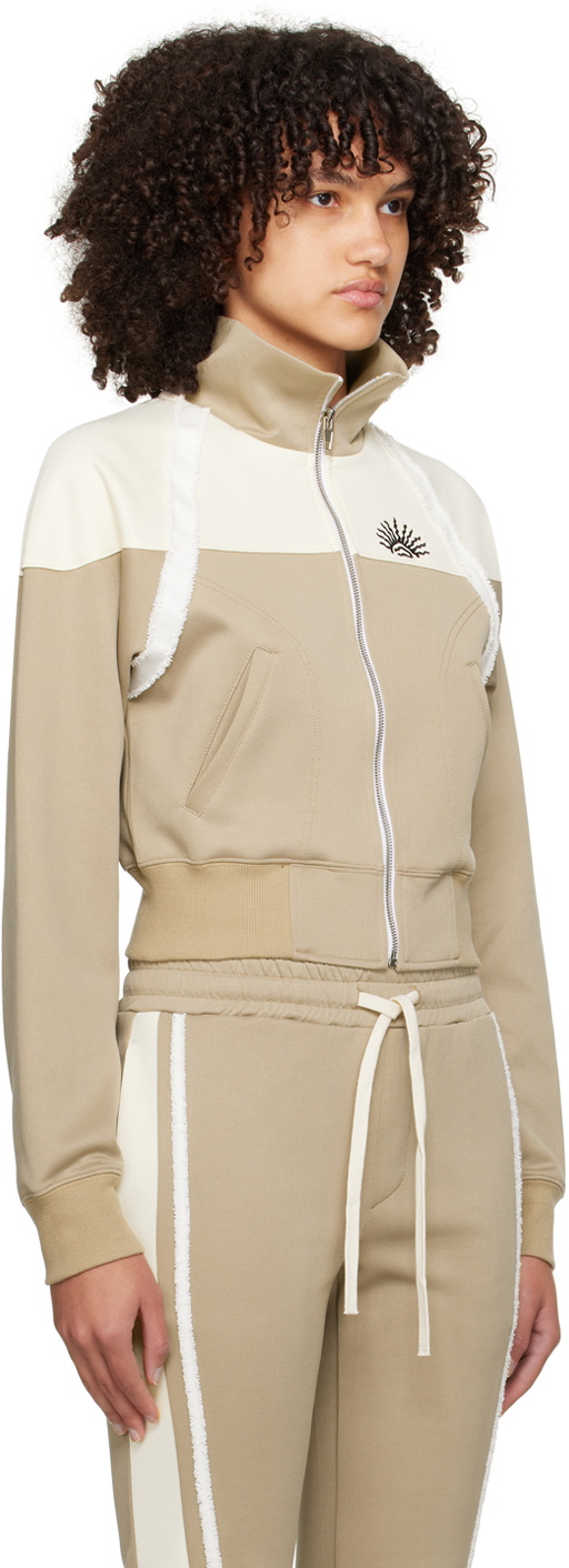 Kijun Beige & Off-White Taped Track Jacket
